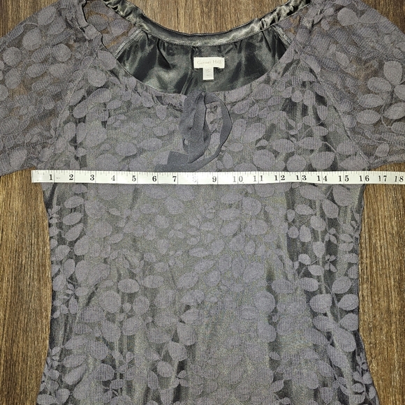 Garnet Hill Boheme Easy Gray Lace Dress SZ 4 Wedding Party Formal - Picture 8 of 12